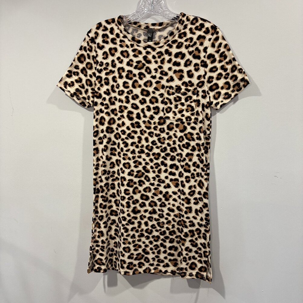 Leopard Print Dress | A-line | Short Sleeved | Size XS | NWT